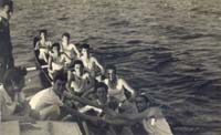 Zadar 1949 Blazic E., B. Aras, B. Grdovic, I. Petesic, S. Valcic, T. Simicev, M. Lovrin, T.Grdovic, korm, D. Grdovic